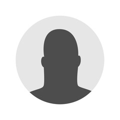 Vector flat illustration. Icons of man and woman. Avatar, user profile, person icon, profile picture. Suitable for social media profiles, icons, screensavers and as a template. Business concept.