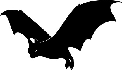Fototapeta premium bat black silhouette vector logo