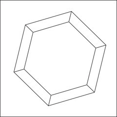 black and white sketch of a pentagon diamond
