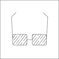 sketch of white sunglasses
