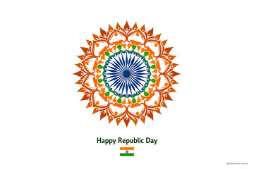 Fototapeta premium Colorful Mandala for Republic Day Celebrations