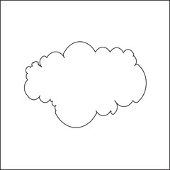 black and white cloud sketch drawing
