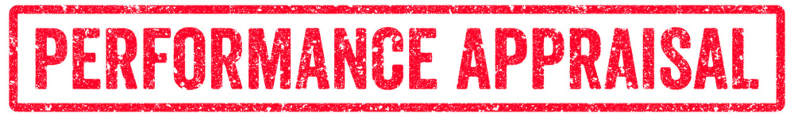 Performance Appraisal Stamp Transparent Seal, Red Grunge Performance Appraisal Word Rubber Stamp Seal