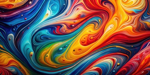 Obraz premium Abstract Swirling Vibrant Hues A Kaleidoscope of Color and Fluid Motion