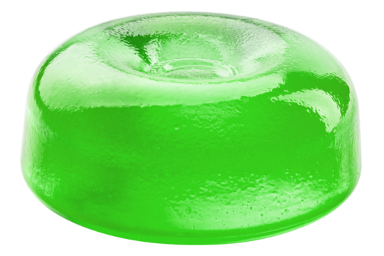 Hard Candy, green fruit caramel, isolated on white background, full depth of field