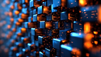 Obraz premium An abstract background featuring a captivating cubes pattern.