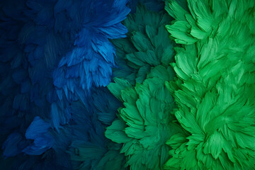 Abstract Green Blue Feather Illustration