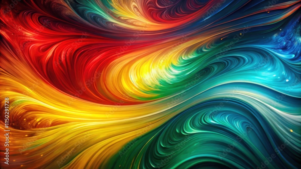 Poster abstract swirling vibrant hues a symphony of color and movement