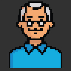 Pixel art avatar depicting daily work activities, perfect for digital projects or games.