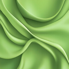 Abstract Green Drape 3D Background