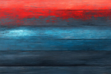 Abstract Blue Red Wood Plank Background Illustration