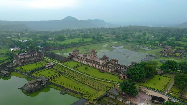 Jahaz Mahal or Ship Palace in Mandu, Madhya Pradesh, India