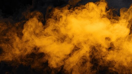 yellow smoke texture on black background