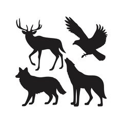 Premium Animal Silhouette Vector Pack | Wildlife and Pet Collection 