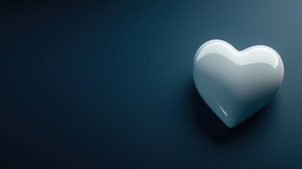 Heart symbolizing love minimalist setting digital art dark background close-up emotional connection