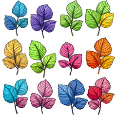 Obraz premium Colorful leaves illustration.