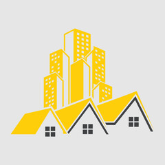 Naklejka premium illustration of houses