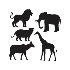 Premium Animal Silhouette Vector Pack | Wildlife and Pet Collection 