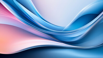 Naklejka premium Abstract wave background with soft blue and pink hues.