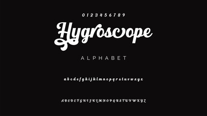 Luxury wedding alphabet logo font with tails. Typography elegant classic serif fonts and number decorative vintage retro logos branding. vector illustration