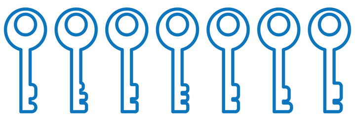 Key icon set. Key vector icon. Key symbol