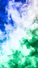 Abstract Blue Green Smoke Illustration