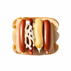 hot dog with mustard