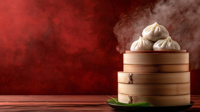 Celebrating Chinese New Year with Steamed Khanom Jeeb Dumplings in a Cozy Kitchen Setting