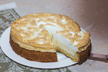 Apple Pie: A baked apple-filled dessert encased in a flaky, buttery crust, often served warm with ice cream for a quintessentially American treat.