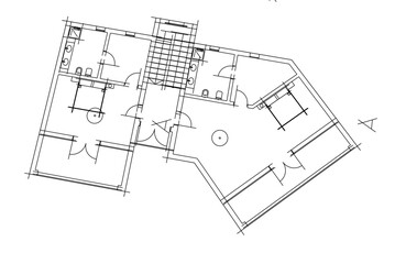 Modern house sketch 3d illustration