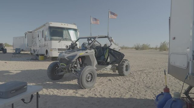 Offroad 4x4 UTV racing in the Desert