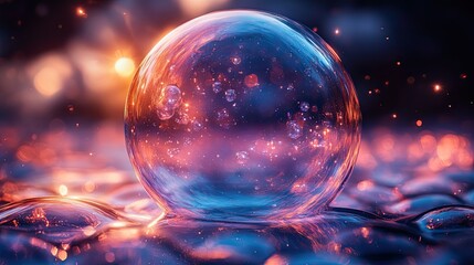 A creative holographic sticker with a colorful bubble shape is perfect for vinyl printing and mockup designs