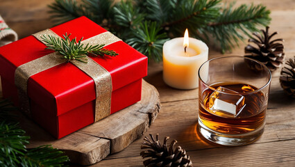 christmas and new year gift box background