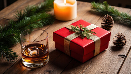 christmas and new year gift box background