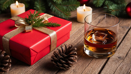 christmas and new year gift box background