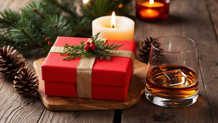 christmas and new year gift box background