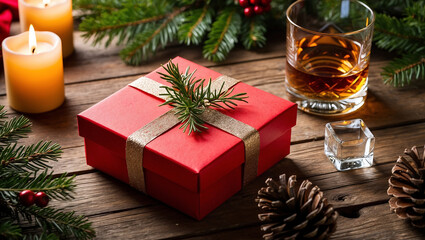 christmas and new year gift box background