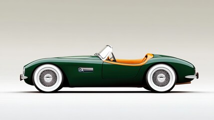 Stunning Ultra-Photorealistic Car in British Racing Green With a Brown Interior