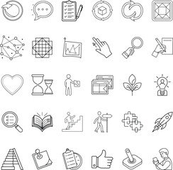 Business Process Icons Strategy, Planning, Development, and Growth