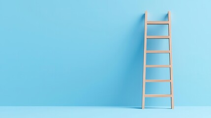 Illustration of a digital ladder with ETFs and mutual funds as steps, structured growth, diversified investment