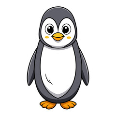 A penguin cartoon isolated on white vector illustration