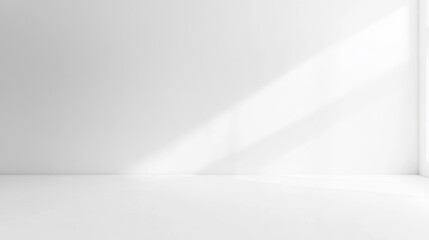 Bright and Minimalistic Interior Space With Natural Light and Clean White Walls Creating a Serene Atmosphere