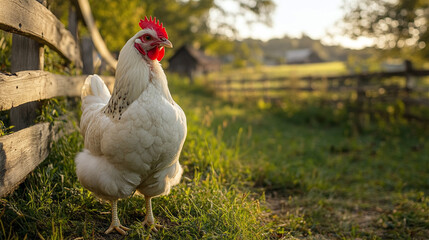 Fototapeta premium Chickens on the nest, Laying hens