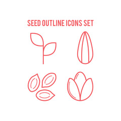 Seed icons set vector logo template design illustration.