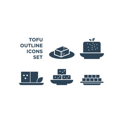 Tofu icons set vector logo template design illustration.