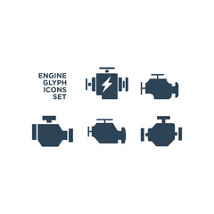 Engine icons set vector logo template design illustration.