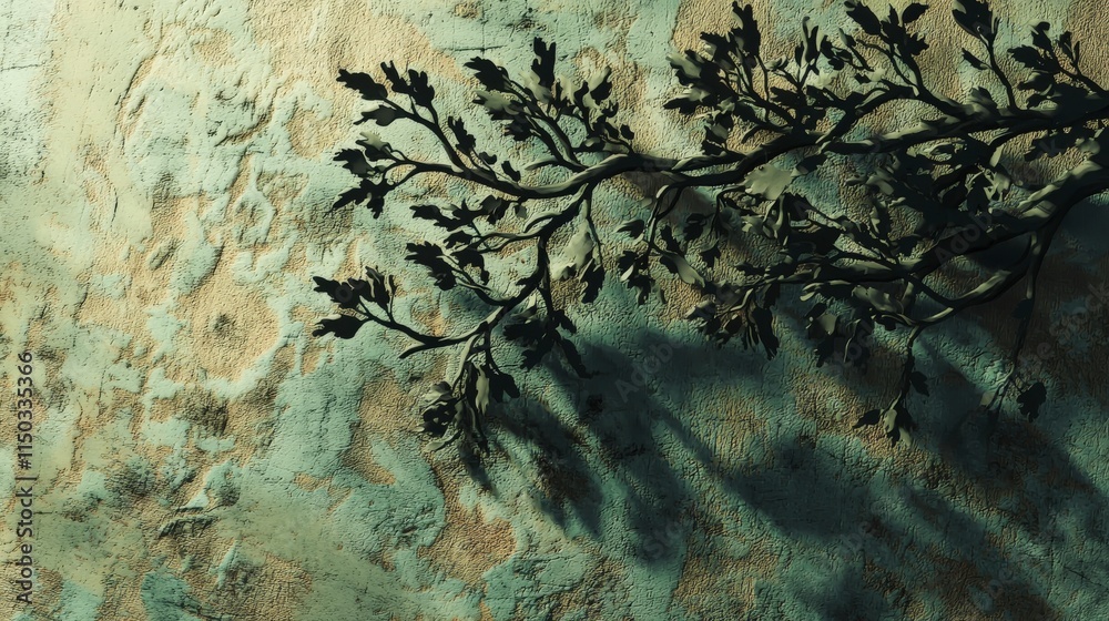 Poster surreal shadow play of tree cutouts on card dreamlike setting artistic focus unique perspective