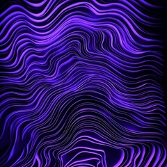 Obraz premium Waves of Purple Light Create an Abstract Pattern in a Dark Space, Showcasing Fluid Movement and a Mesmerizing Design in a Vibrant Color Palette
