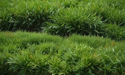 Close-up view of isolated square of fake grass , green, green texture, surface