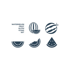 Watermelon icons set vector logo template design illustration.